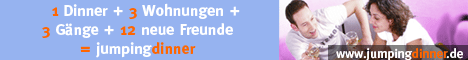  1 Dinner +3 Wohnungen + 3 G�nge + 12 neue Freunde = jumpingdinner